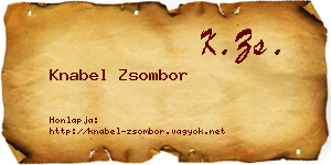 Knabel Zsombor névjegykártya